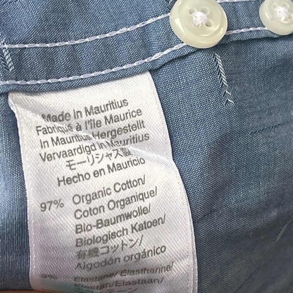 J. CREW | Slim Untucked Stretch Short Light Blue Casual Button-Down Shirt L - Picture 5 of 5